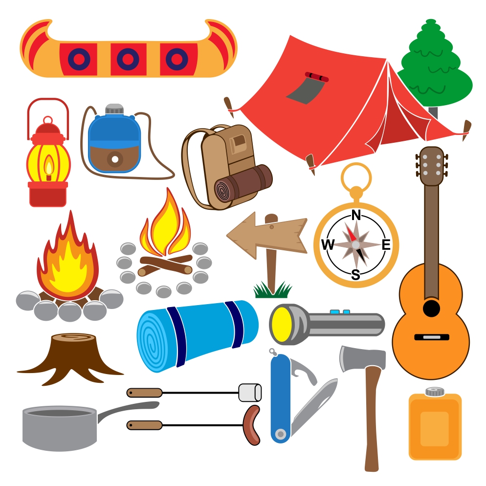 Camping Supplies SVG Cuttable Designs