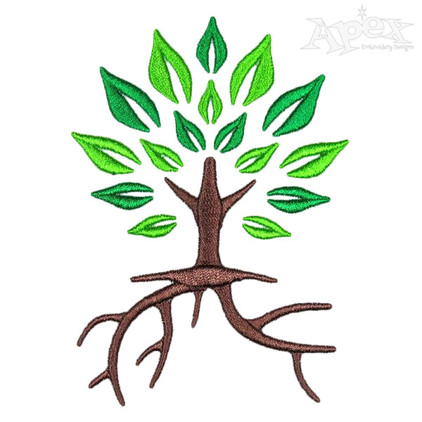 Tree Roots Embroidery Designs