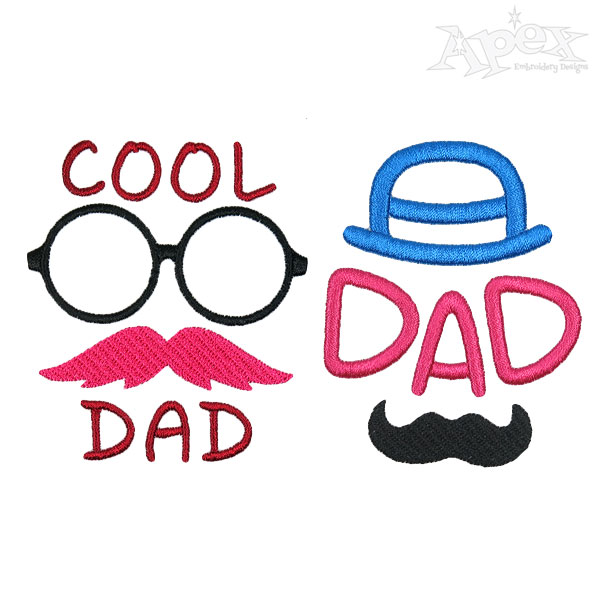 Cool Dad Embroidery Designs
