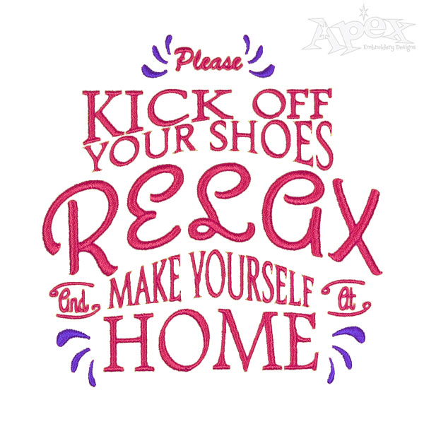 Kick Off Your Shoes Embroidery Designs