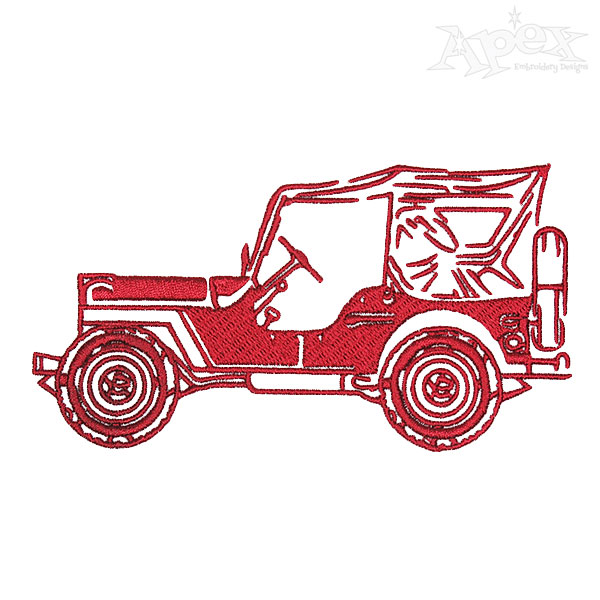 Willys Jeep Embroidery Designs