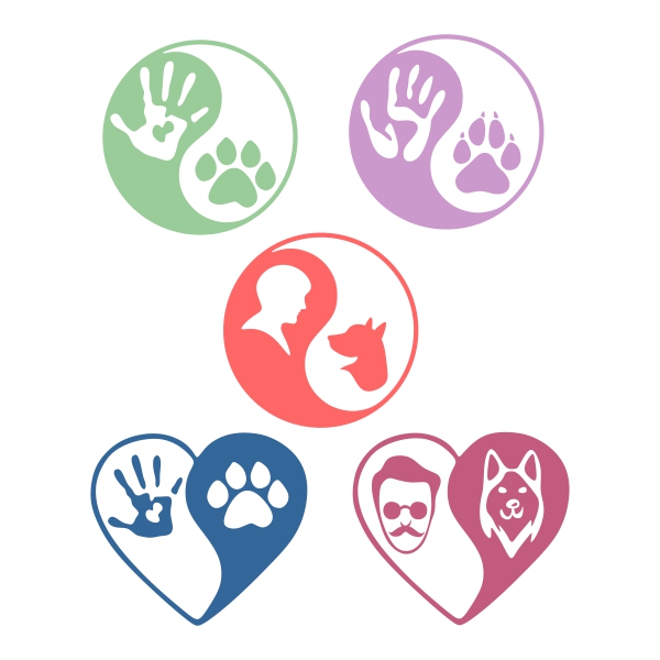 People and Dogs SVG Cuttable Designs