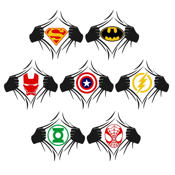 Super Hero SVG Cuttable Designs