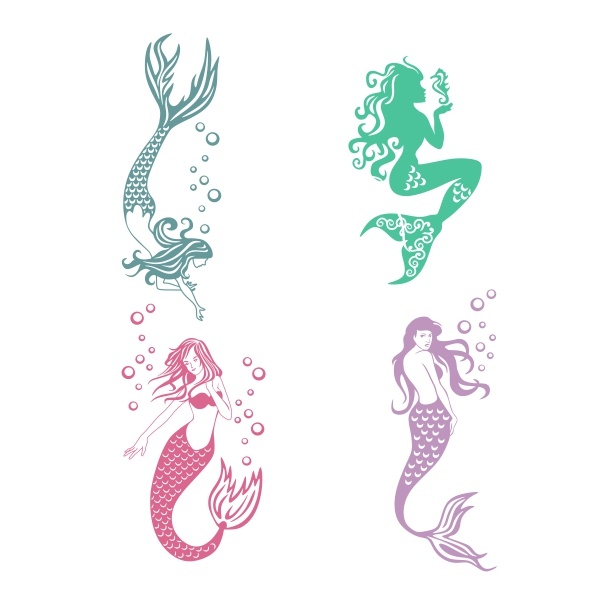 Sexy Mermaid SVG Cuttable Designs