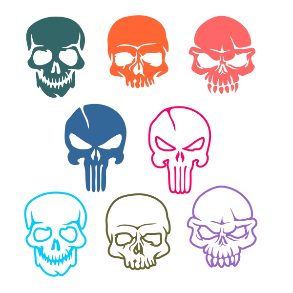 Skull Pack SVG Cuttable Designs