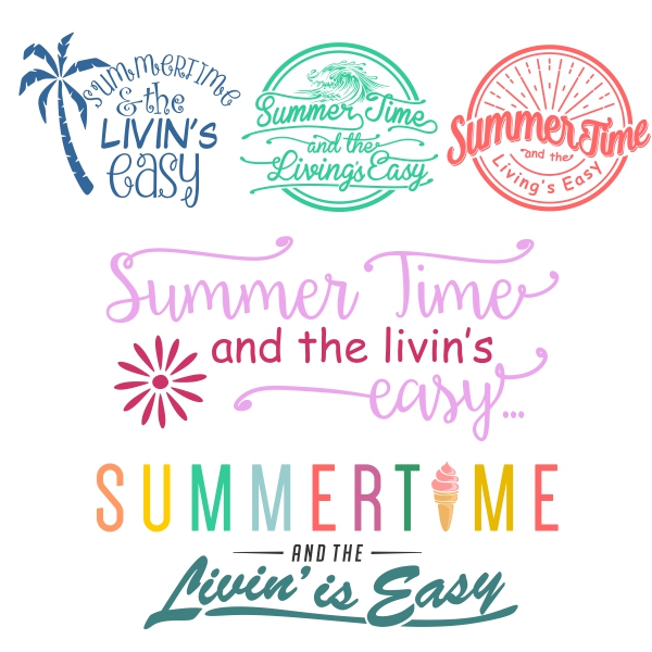 Summer Time SVG Cuttable Designs