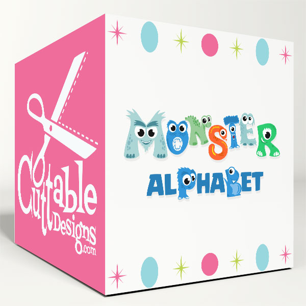 Monster Alphabet SVG Cuttable Fonts