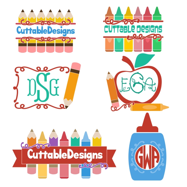 Pencil School Split SVG Cuttable Designs
