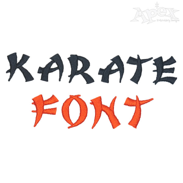 Karate Embroidery Fonts