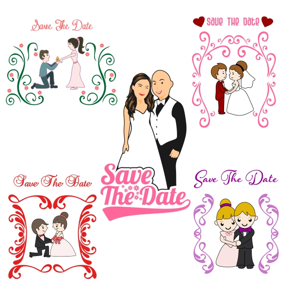Save The Date SVG Cuttable Designs