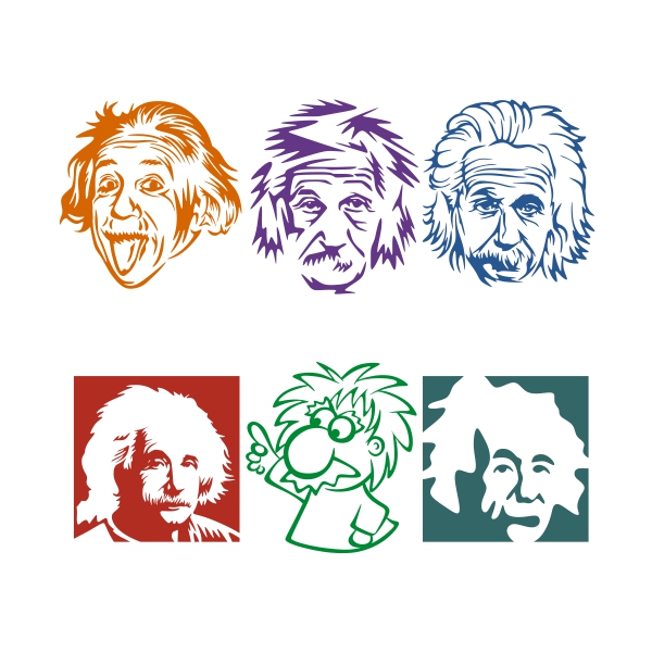 Albert Einstein SVG Cuttable Designs