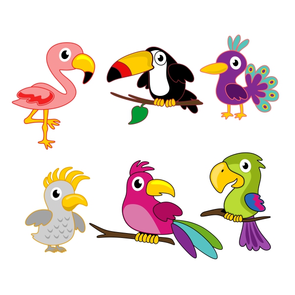 Tropic Birds SVG Cuttable Designs