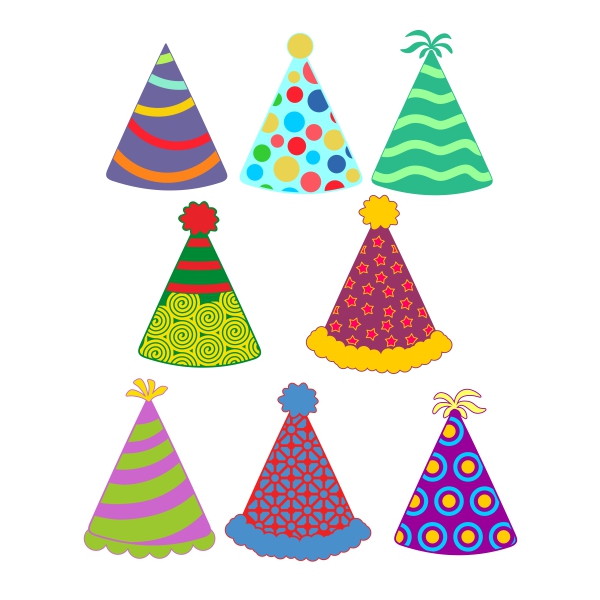 Party Hats SVG Cuttable Designs