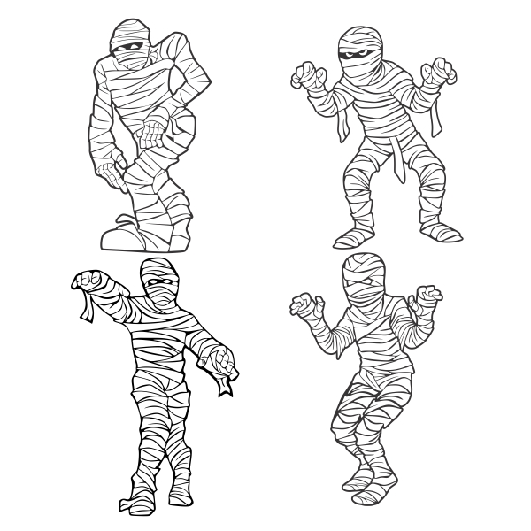 Halloween Mummy SVG Cuttable Designs
