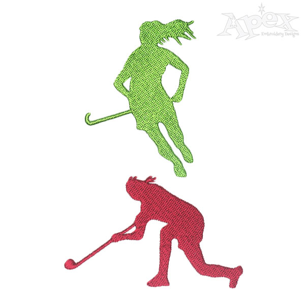 Hockey Silhouette Embroidery Designs