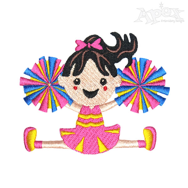 Cheer Girl Embroidery Designs