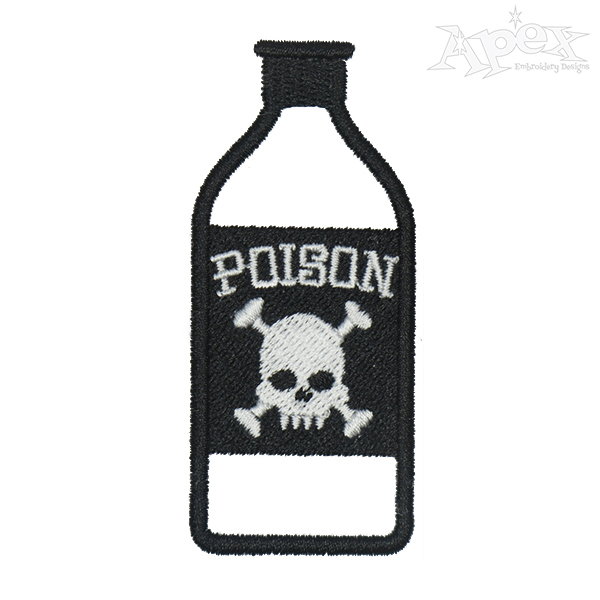 Poison Bottle Embroidery Designs