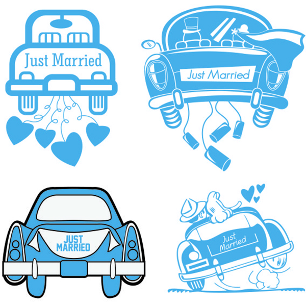 Just Married Car SVG Cuttable Files