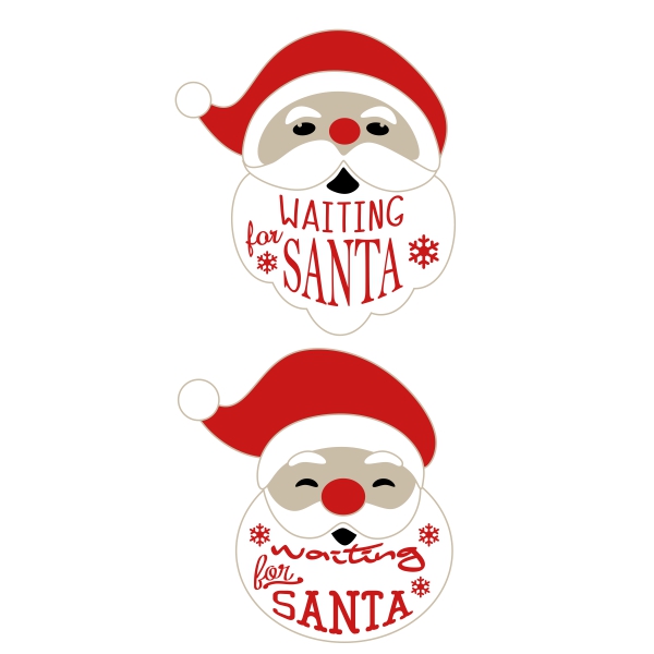 Santa Claus Waiting for Christmas SVG Cuttable Desgins
