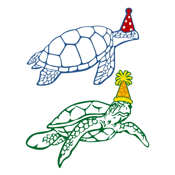 Christmas Turtle SVG Cuttable Designs