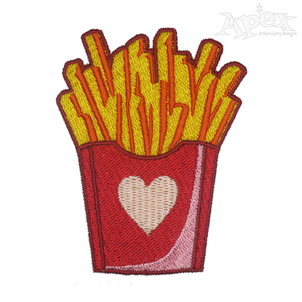 Fast Food Love Embroidery Designs