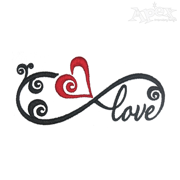 Infinity Heart Embroidery Designs