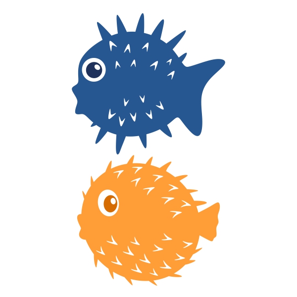 Puffer Fish Pack SVG Cuttable Designs