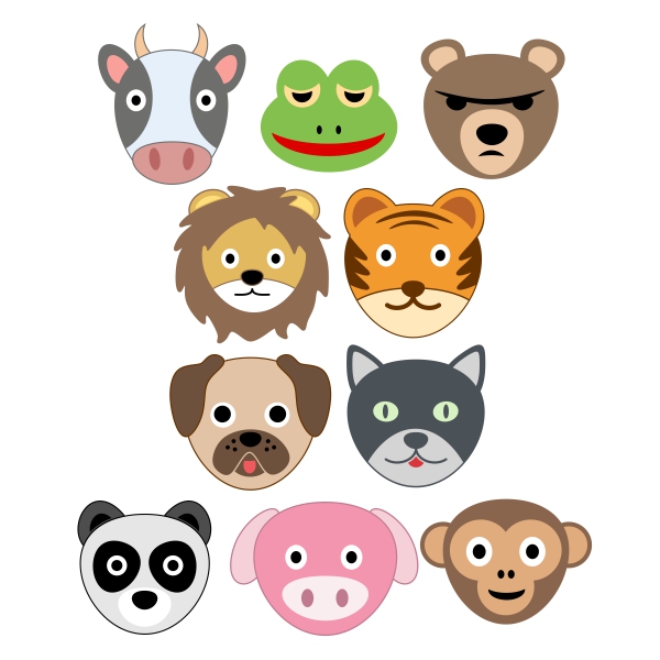 Animal Emoji SVG Cuttable Designs