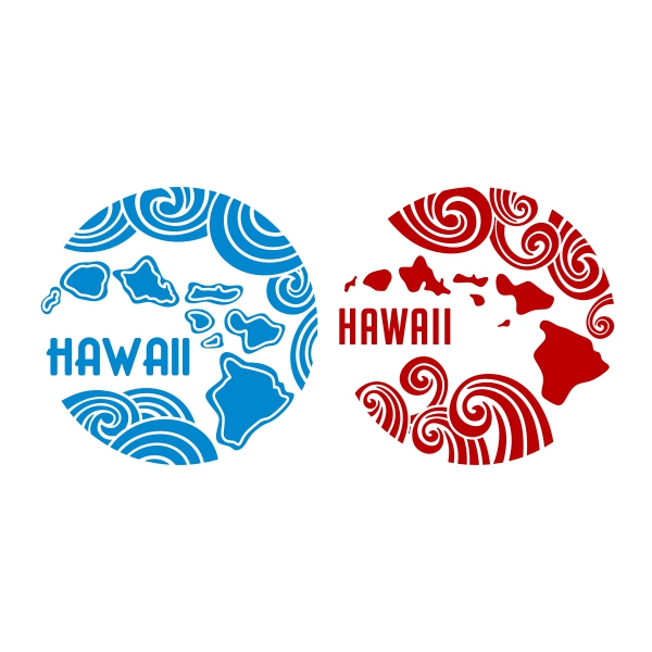 Hawaii Round SVG Cuttable Designs