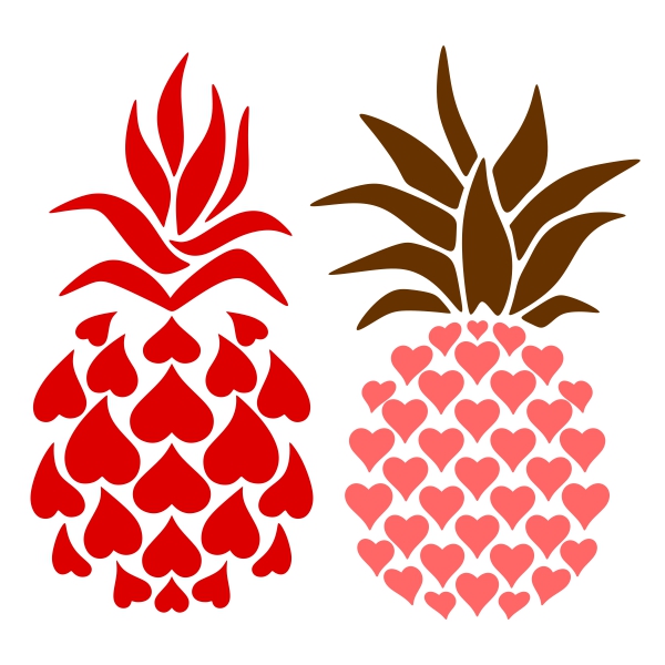 Pineapple Heart SVG Cuttable Designs