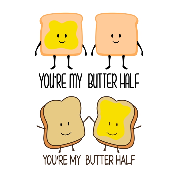 Sandwich and Butter SVG Cuttable Designs