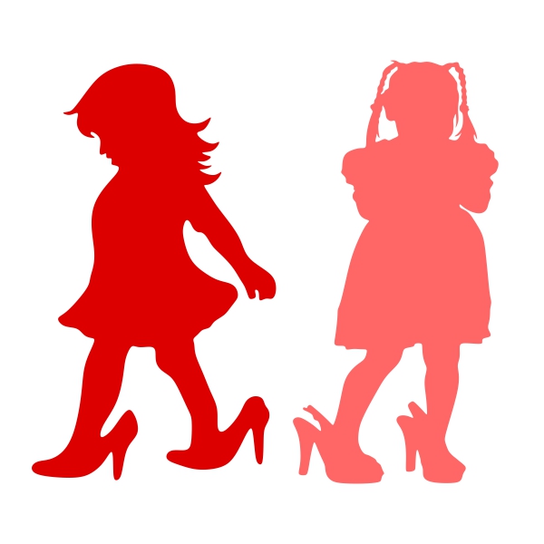 Girl with Shoes SVG Cuttable Files
