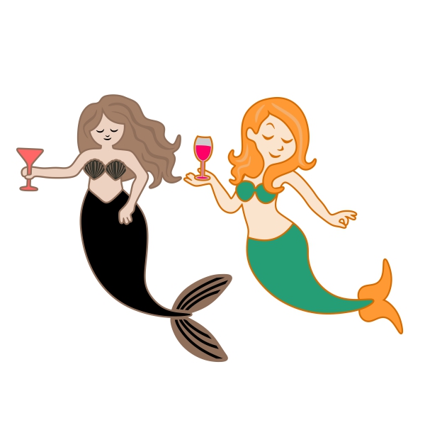 Mermaid With Wine Cuttable Files