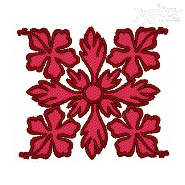Hibiscus Flower Art Embroidery Design