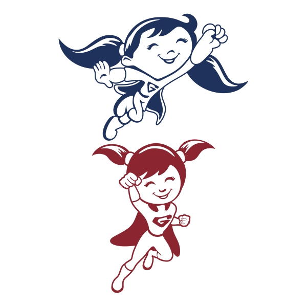 Powerful Super Girl SVG Cuttable Designs