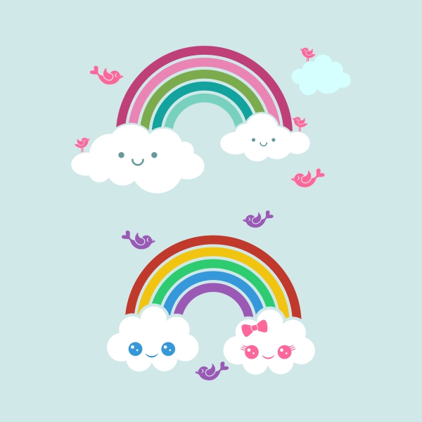 Happy Rainbow SVG Cuttable Designs