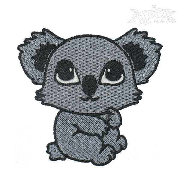 Baby Koala Embroidery Design