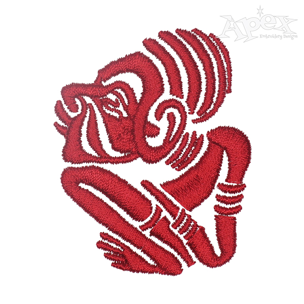 Tribal Old Man Embroidery Design