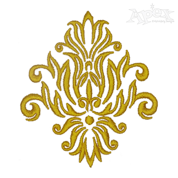 Damask Pattern Embroidery Design