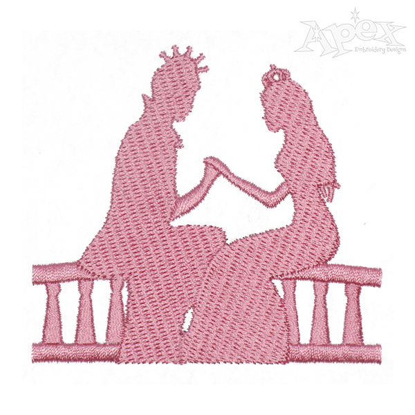Princess and Prince Embroidery Design