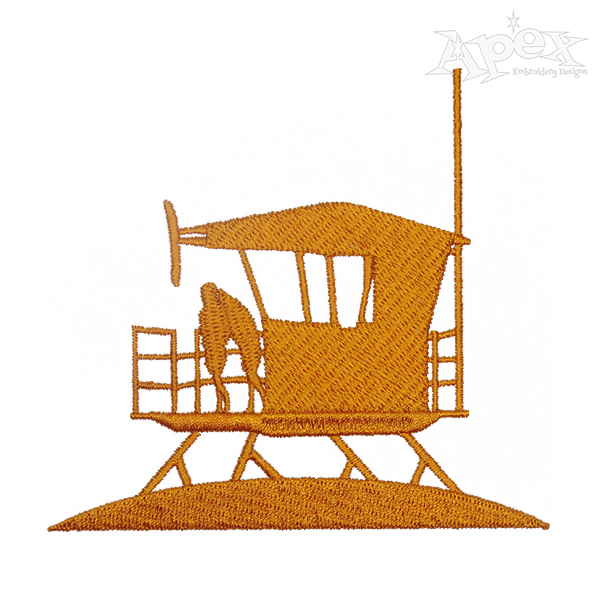 Guard Tower Couple Embroidery Design