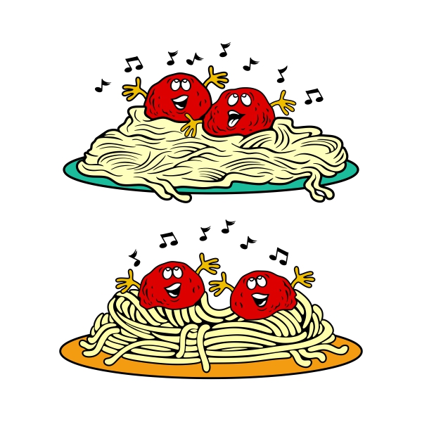 Spaghetti SVG Cuttable Design
