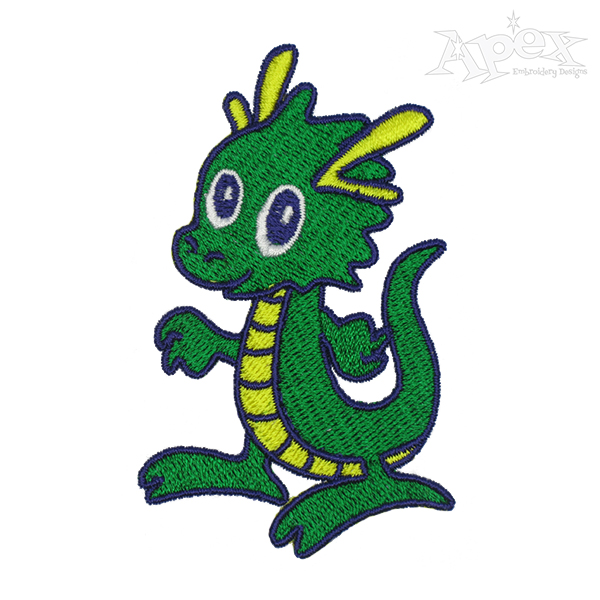 Baby Dragon Embroidery Design