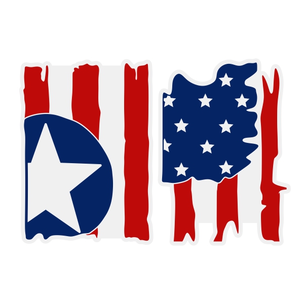 USA American Flag SVG Cuttable Design