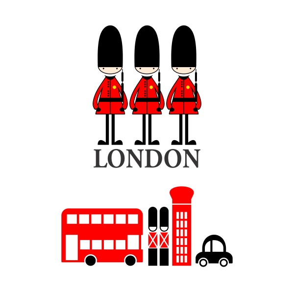 UK London Queen's Guard SVG Cuttable Design
