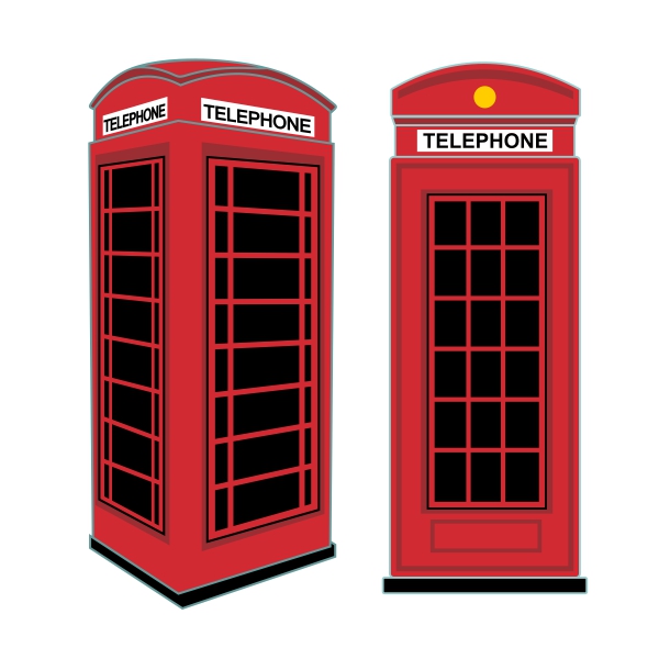 UK London Phone Box SVG Cuttable Design