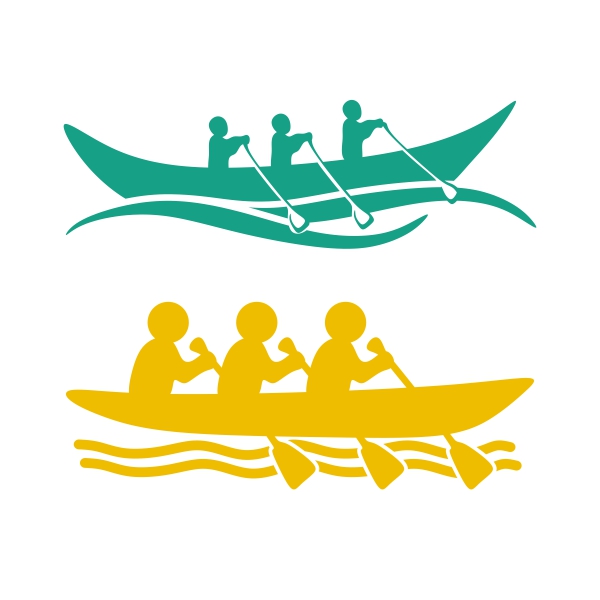 Rowing Boat SVG Cuttable Design