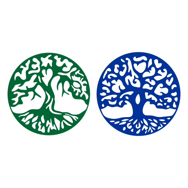Old Tree Circle Icon SVG Cuttable Design