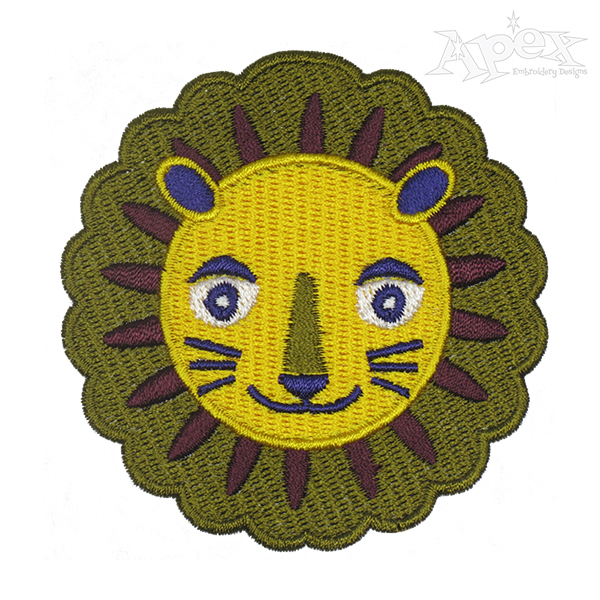 Doodle Lion Embroidery Design
