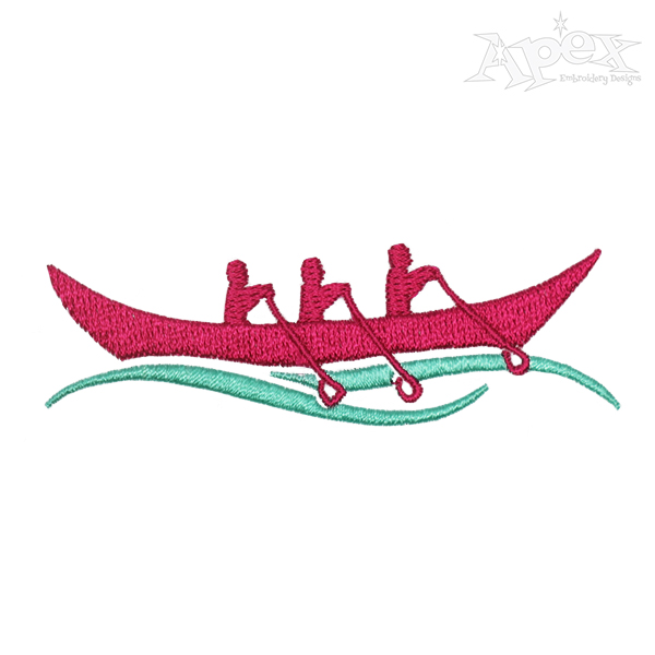 Rowing Embroidery Design